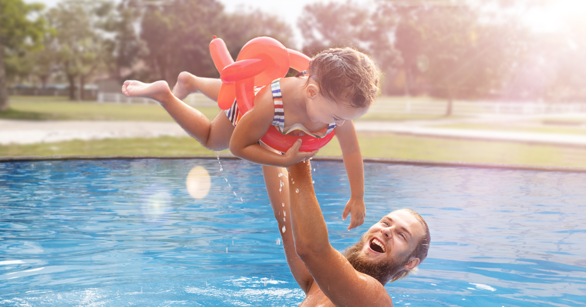 Piscina aquecida com coletor solar